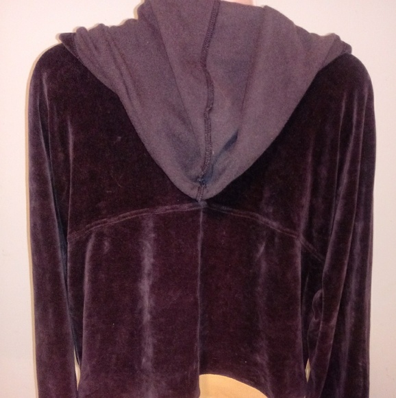 ADIDAS Hoodie Jacket Full Zip Up Sz XL Brown Velvet - Picture 3 of 6